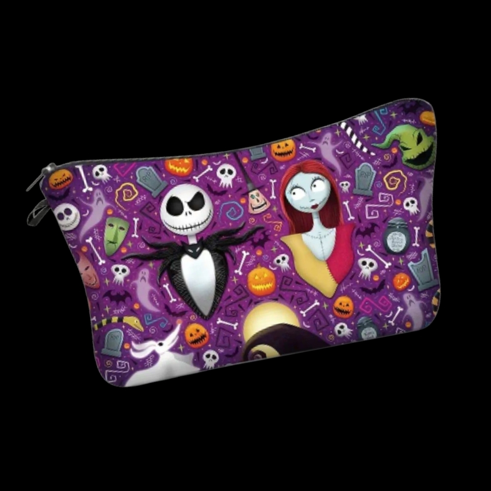 NEW Jack Sally Purple Colorful NBC Cosmetic Makeup Bag